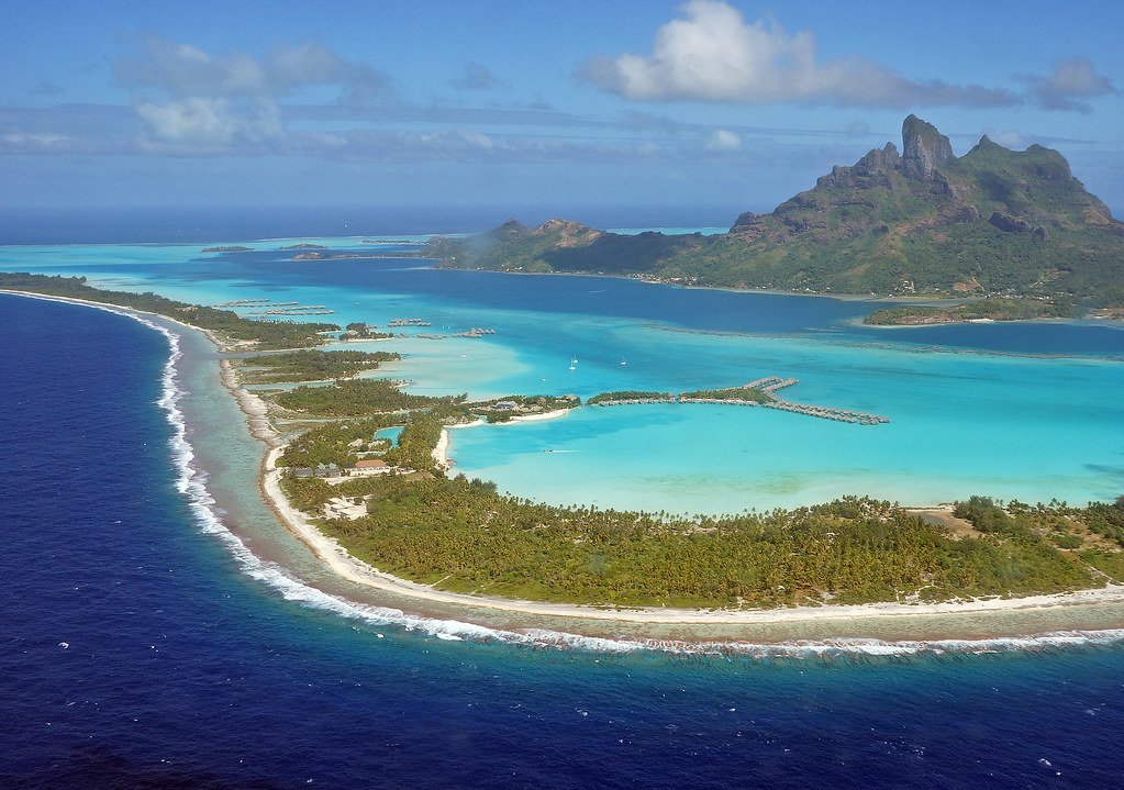 La isla de Tahití en la Polinesia francesa.