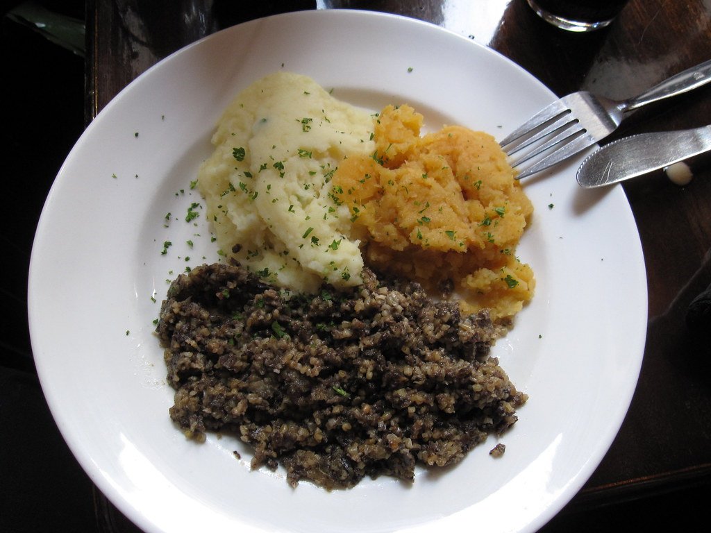 El haggis, el neeps y el tatties, típica comida escocesa