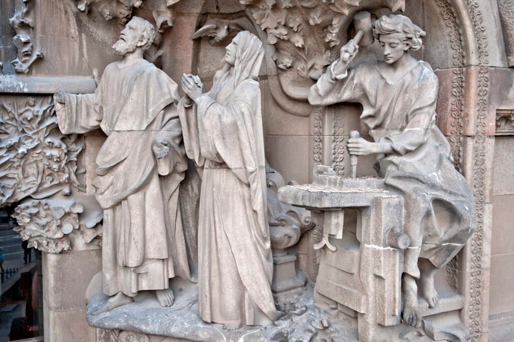 Las figuras bíblicas de Jesús en la Sagrada Familia