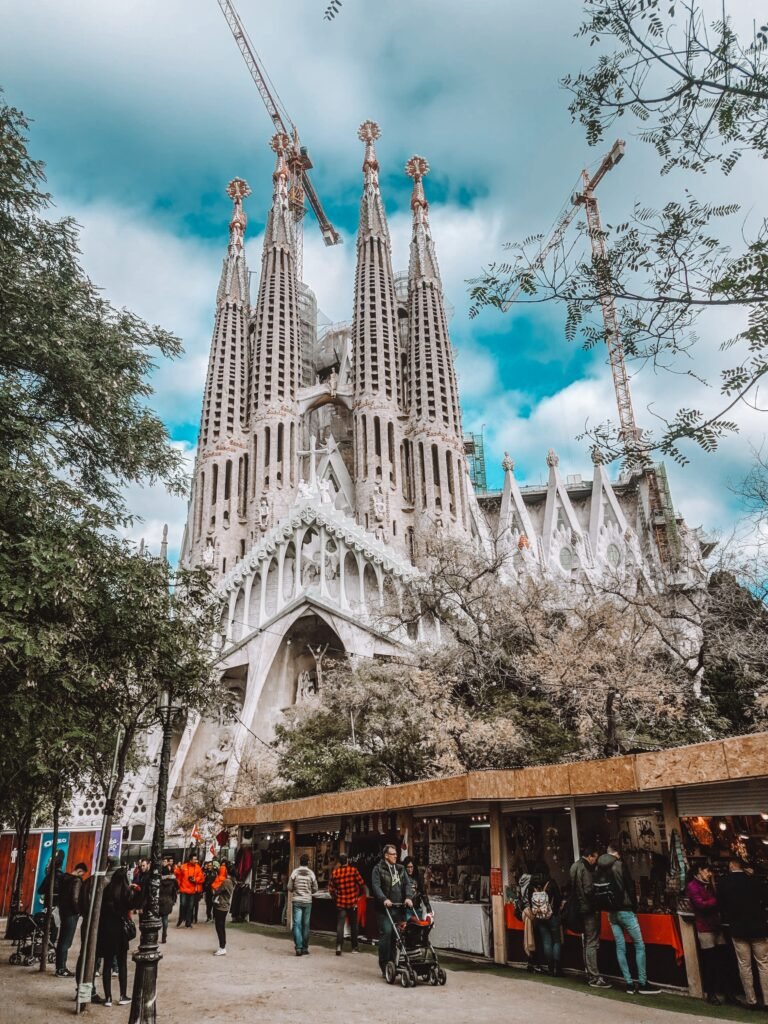 Vista de la Sagrada Familia en Barcelona