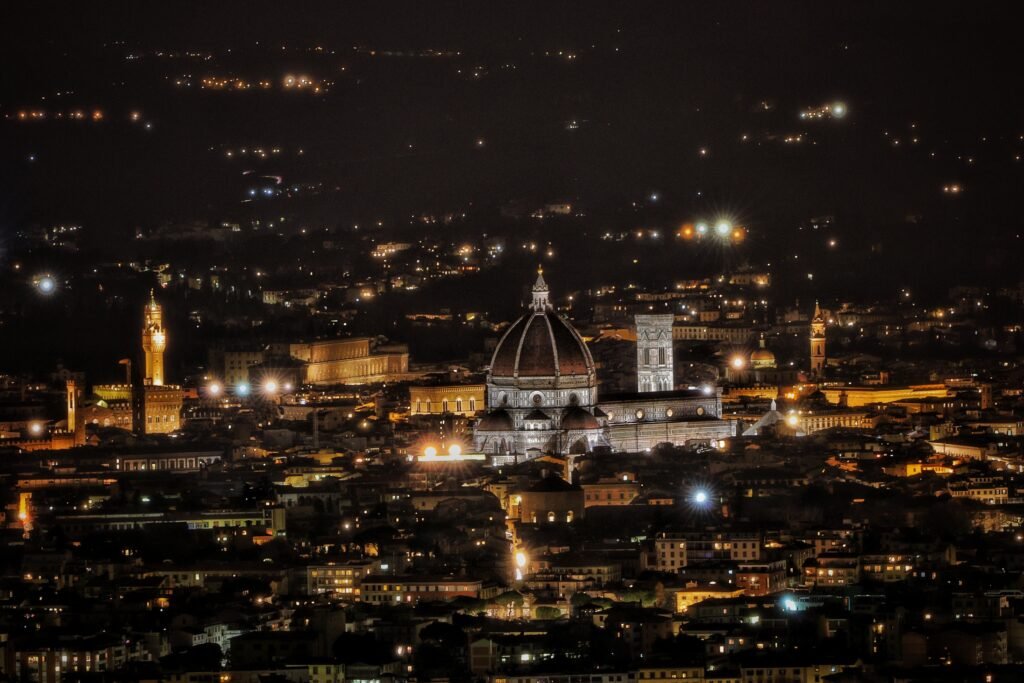 Vista panorámica de la ciudad de Florencia y la catedral italiana