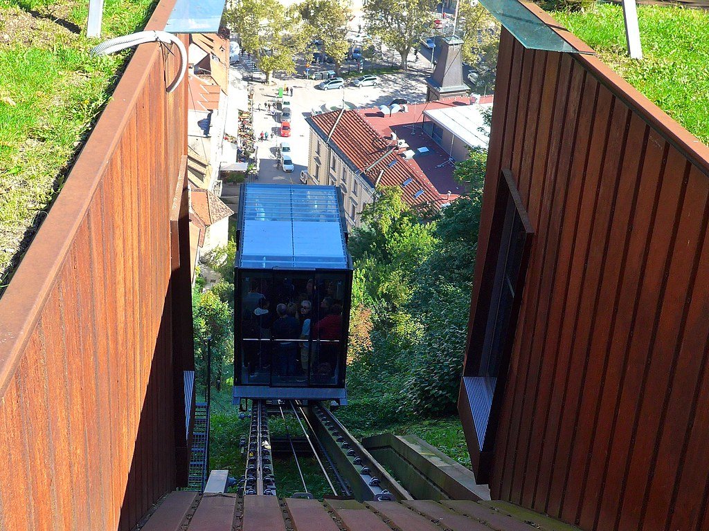 EL funicular de el castillo de Liubliana