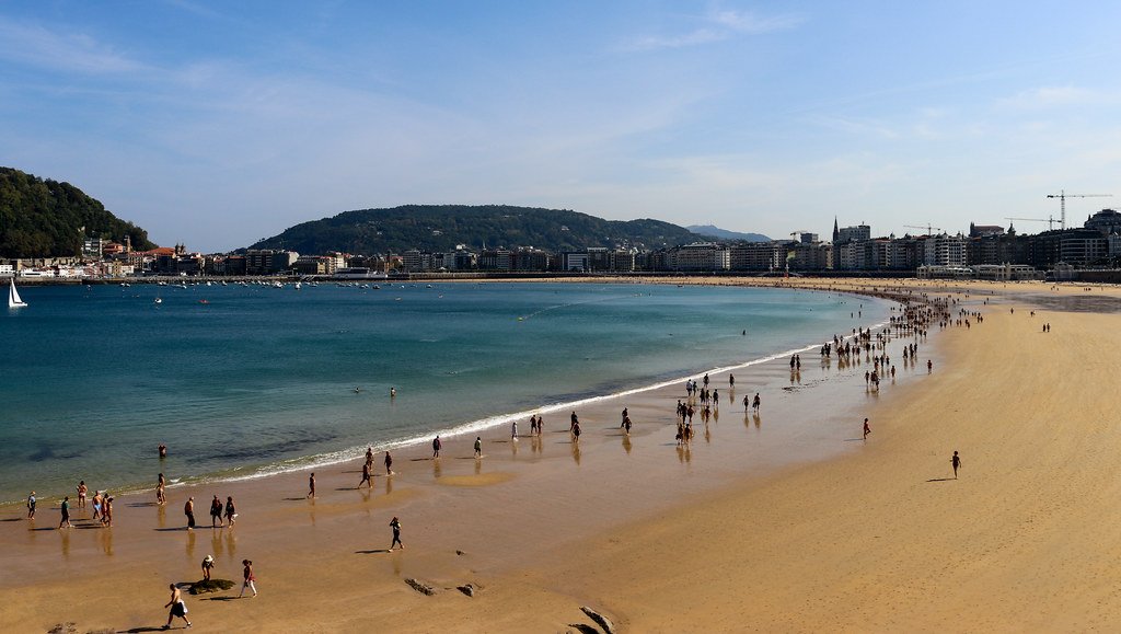 La Playa de La Concha, San Sebastián, España