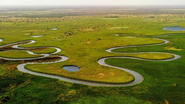 Delta del Okavango en África
