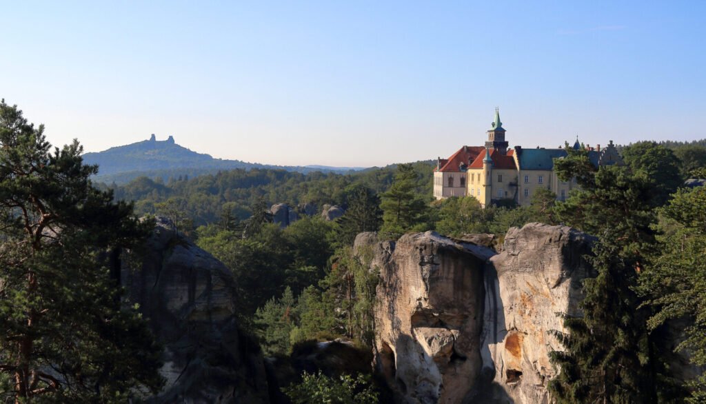 El paisaje de Ceský Raj en la república Checa