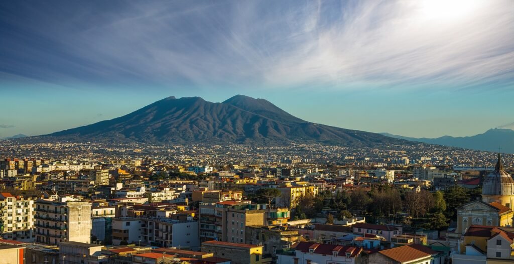 Nápoles junto al monte Vesubio