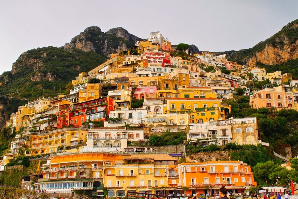 Las casas de Positano en Italia